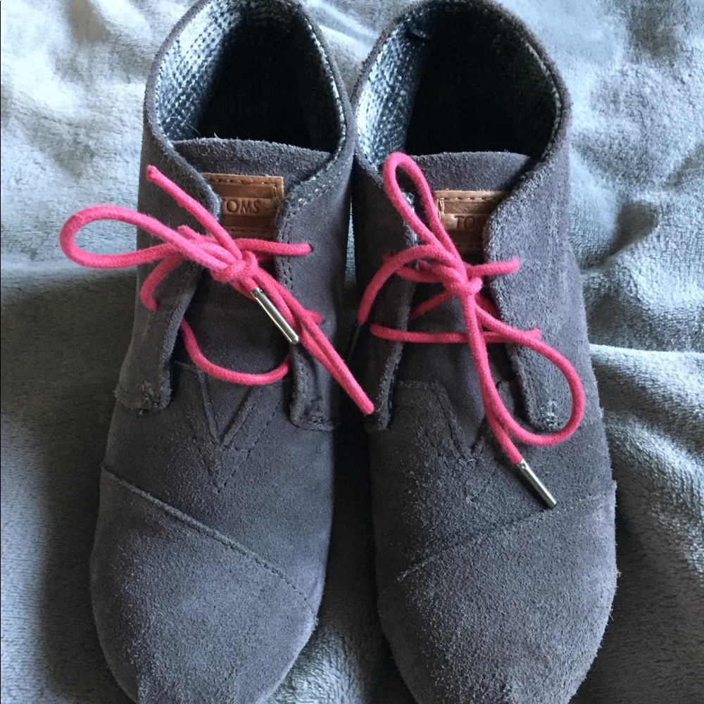 Toms Grey Suede Bootie